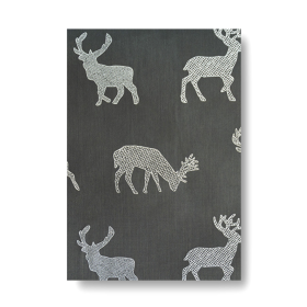 Vải Nội Thất Hoa Văn Đen - O50