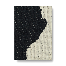 Vải Nội Thất Hoa Văn Trắng Đen - H50